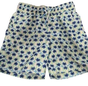 Cat & Jack White Mesh Lined Swim Trunks Size 6/7